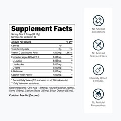 Transparent Labs BCAA Glutamine 8000 Mg of BCAA Powder with L Glutamine for …