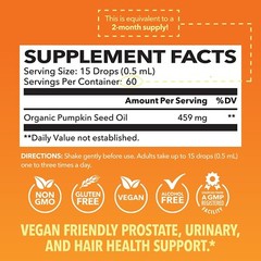 Organic Pumpkin Seed Oil for Hair & Eyelash Health Pumpkin Oil Supports Hair 30m