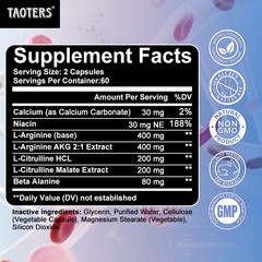 Nitric oxide Booster 1200mg | Promote blood circulation, enhance endurance
