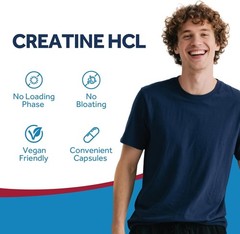 Creatine Hcl Capsules, 750 Mg, Creatine Hydrochloride for Women & Men, Strength