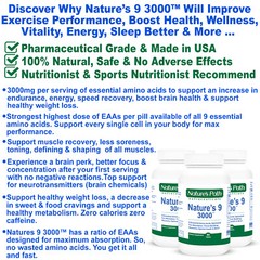 Nature’s 9 3000 Essential Amino Branch Chain Acids EAA 90 Tablets Natural Energy