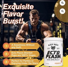Black Magic Supply Ecto Plasm Nitric Oxide Powder Sherbet Flavor – 400g
