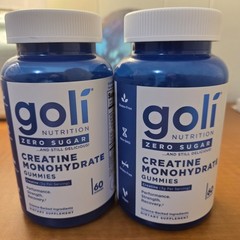 2x Goli Creatine Monohydrate Gummies Zero Sugar 60 Count 10/2027