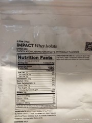 MyProtein Impact Whey Isolate 2.2 Lbs Chocolate Milkshake Exp 2/2027 New 120 Cal