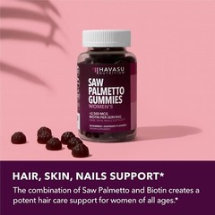 Saw Palmetto for Women 2500 mcg Biotin Gummies DHT Blocker & Biotin Gummies 120c