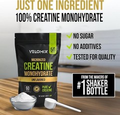 Creatine Monohydrate Powder – 100% Pure, No Fillers, Easy to Use, 60 Servings
