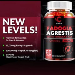 Fadogia Agretis Tongkat Gummies 1 Month Supply for Vigor Test Booster+ Endurance