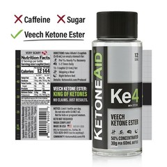 KetoneAid Ke4 Ketone Ester Concentrate | Not a 2 Fl Oz (Pack of 1)