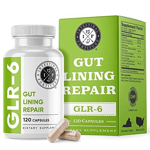 GLR-6 – Gut Lining Repair Supplement for Gut Health – Leaky Gut Repair with L…