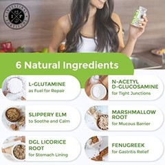 GLR-6 – Gut Lining Repair Supplement for Gut Health – Leaky Gut Repair with L…