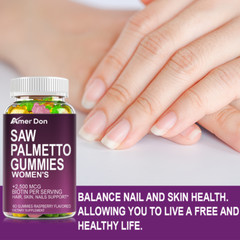 Saw Palmetto Gummies Standardized | Prostate Support & Hair Growth Formula 60pcs