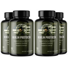 Berlin Protocol- Bodybuilding & Men’s Health Support- 4 Bottles- 360 Capsules