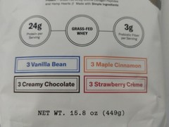 Ballerina Farm Grass Fed Whey Protein Powder, 4 Flavors Variety Pack 15.8 oz