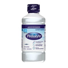 (4 pack) Pedialyte Electrolyte Drink, Unflavored, 1 Liter