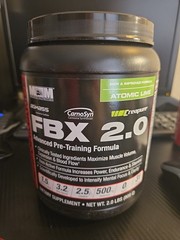 Pre-workout FBX 2.0 Atomic Lime. 2.5g Of Creatine, 3.2g Of Beta Alanine. 31…