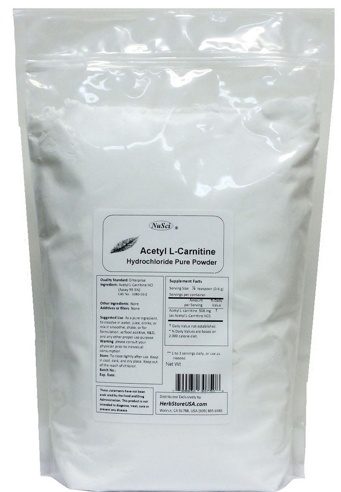 NuSci 2500g (5.5lb) Acetyl L-Carnitine 100% pure Powder ALC Amino Acid