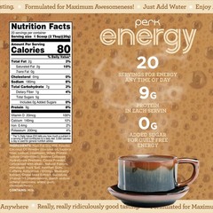 Perk Energy Original Tan Mocha Latte Flavored Drink Powder (20 Servings)