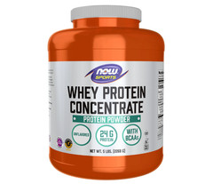 NOW Sports Nutrition, Whey Protein Concentrate, 24 G With BCAAs, Unflavored Powd