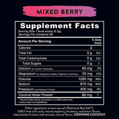 REDMOND Re-Lyte Hydration Electrolyte Mix (Mixed Berry) 13.4 oz /60 Servings