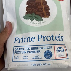 Equip Prime Protein Grass-Fed Beef Isolate Chocolate Mint 1.96 Lbs exp 2028 lot
