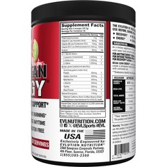 EVL BCAA Lean Energy Pre Workout Powder 10.9 oz Thermogenic Fat Burner Support