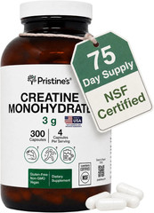 Creatine Monohydrate Capsules for Women & Men – NSF Certified 75 Day Supply 3G C