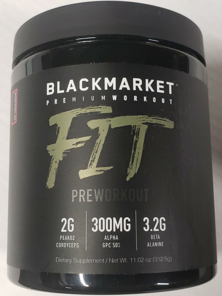 BLACK MARKET LABS – FIT Pre-Workout – WODERMELON Flavor – 25 Servs – Exp 12/2024