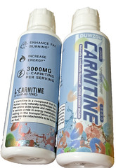 Carnitine Liquid 3000 Sour Gummy Worm Flavor TWO PACK BUNDLE 62 Servings