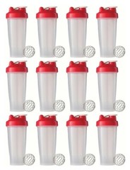 Shaker Bottle 24oz (Americas Blender) Mixer, Red «Pack Of 12» 