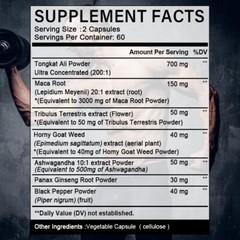 Maca Relieve Stress Sexual Desire Ginseng Male Energy for Men 120 Capsules