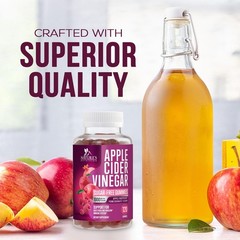 Apple Cider Vinegar Gummies 1000mg per Serving – Sugar 120 Count (Pack of 1)
