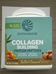 Sunwarrior Collagen Building Protein Peptides, Salted Caramel Vegan 1.1 LBS/500g