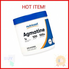 Nutricost Agmatine 100 Grams – Pure Agmatine Powder 100 Servings (Agmatine Sulfa