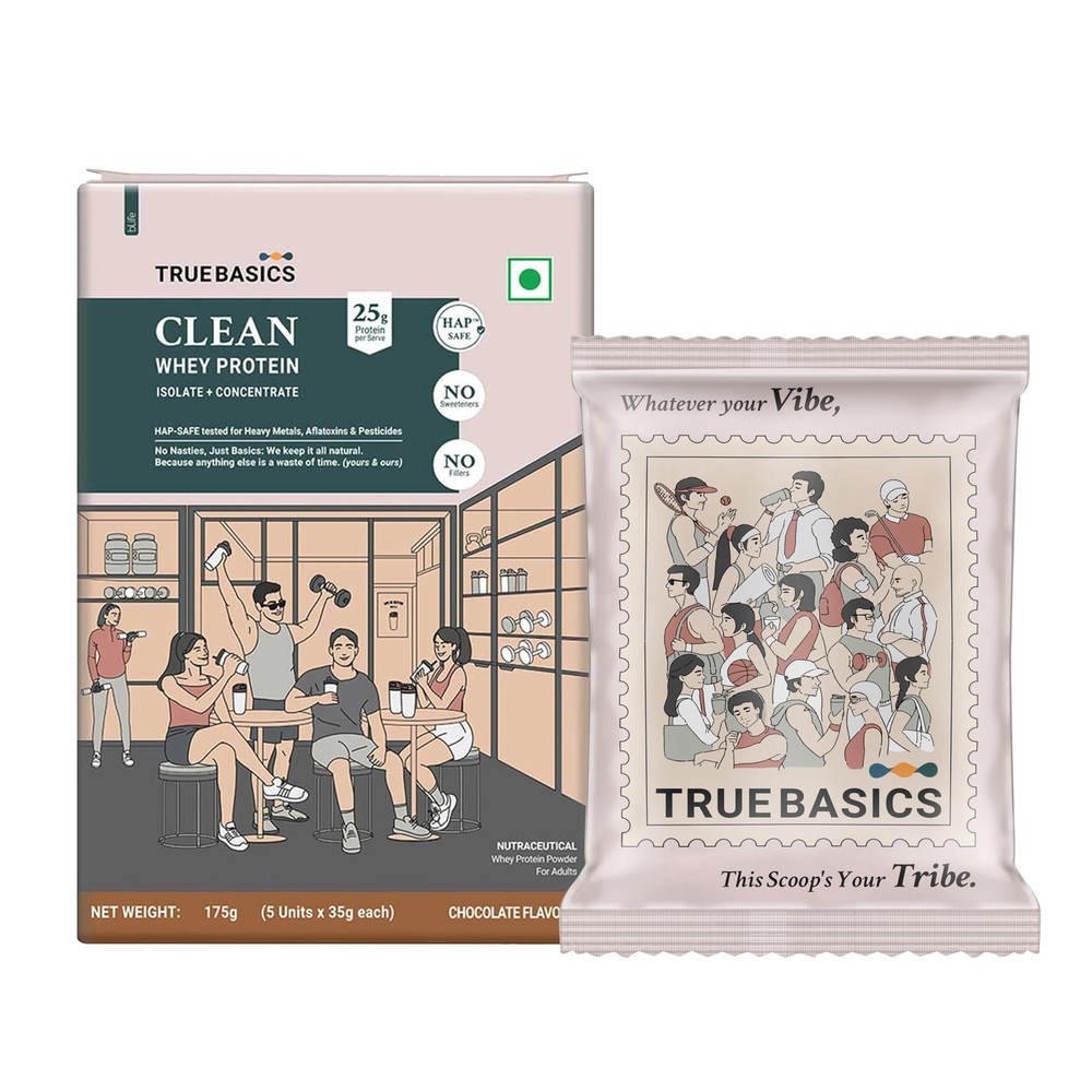 TrueBasics Clean Whey Protein Chocolate Sachets 35g x5