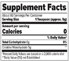 Finaflex Pure Micronized Creatine Monohydrate Unflavored 300 Gram 60 Serving New