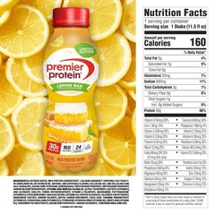Premier Protein Lemon Bar 🍋 11.5 Fl Oz (Pack of 12)