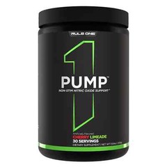 RULE 1 Pump 30 serv Black Cherry Limeade Stimulant Free Pre Workout 315g