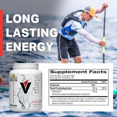 Vitargo Carbohydrate Powder, 2X Faster Absorbing, 4.4 LB Plain, Pre, Intra & …