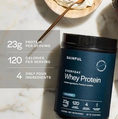Gainful Everyday Whey Protein Powder 23g Protein per Serving Unflavored (2 PACK)