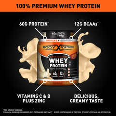 Body Fortress Super Advanced 100% Premium Whey Protein Powder-Vanilla