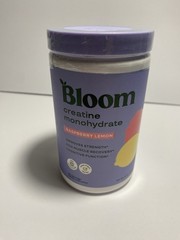 Bloom Nutrition Creatine Monohydrate Powder, Raspberry Lemon Flavor, 40 Servings