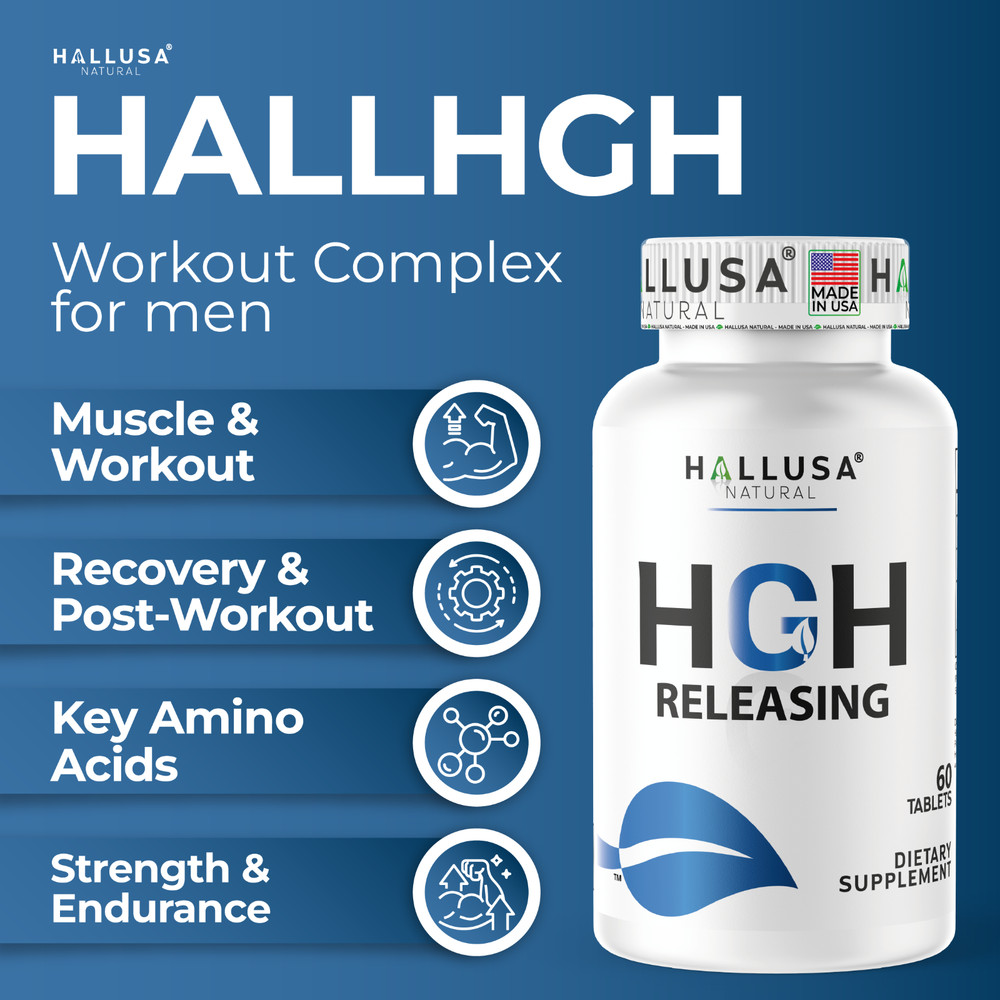 HGHBooster Natural Growth Support, Amino Acids Nitric Oxide Support – 60 Tablets