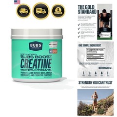BUBS Boost Creatine Monohydrate – 90 Servings | 5g Creapure Creatine Powder |…