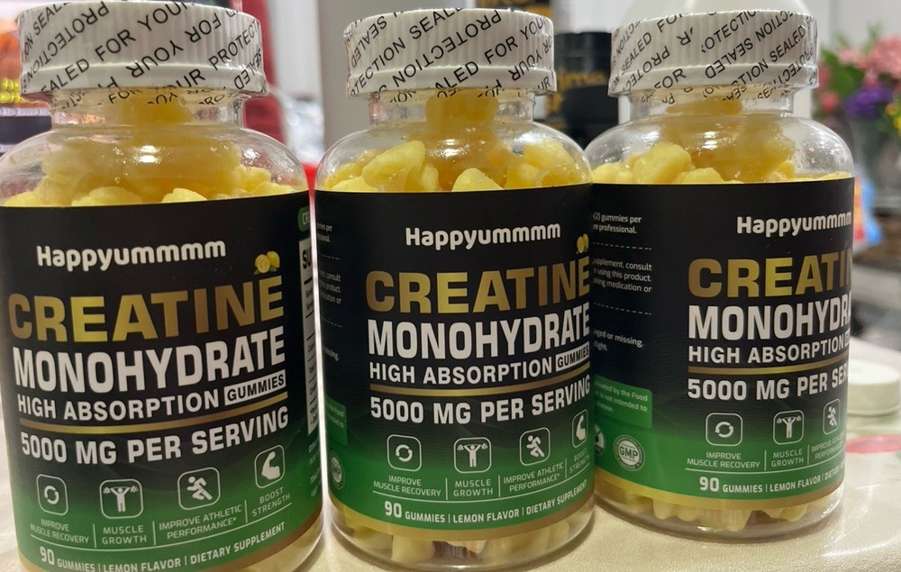 Happyummmm Creatine Monohydrate 5000MG 90 Gummies Lemon Flavor