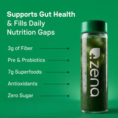 Zena Organic Supergreens Powder, Mixed Berry, 30 Servings 70+ Superfoods, 0Sugar