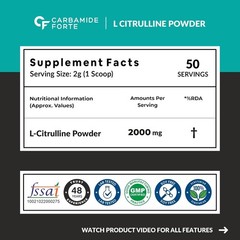 L Citrulline Malate Powder | Boosts Nitric Oxide, Pre Workout Supplements