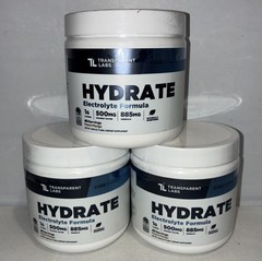 Lot Of 3-Transparent Labs Hydrate Electrolyte Formula Peach Mango/40 Servings Ea