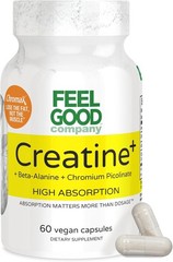 Creatine +, High Absorption Capsules, 60 Count, Non-GMO, Gluten Free, Soy Free