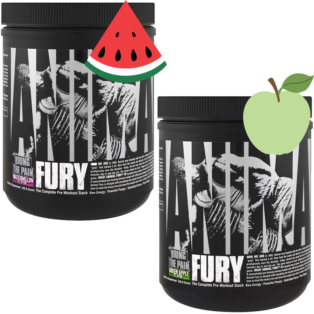 Universal Nutrition Animal Fury Powder, 20 Servings, BCAAs & Energy Supplement