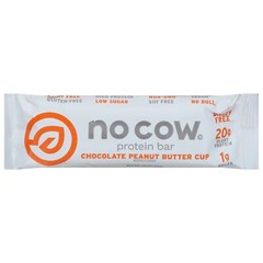 No Cow Bar – Bar Chocolate Peanut Butter Cup – 2.12 oz (Pack of 12)